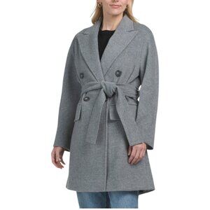 TARDIA Made In Italy Wool Cashmere Blend Double Breasted Coat